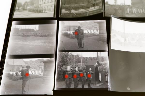 17 alte Negativbilder - Reichsarbeitsdienst Bayern ?? Edelweiss an der Mütze